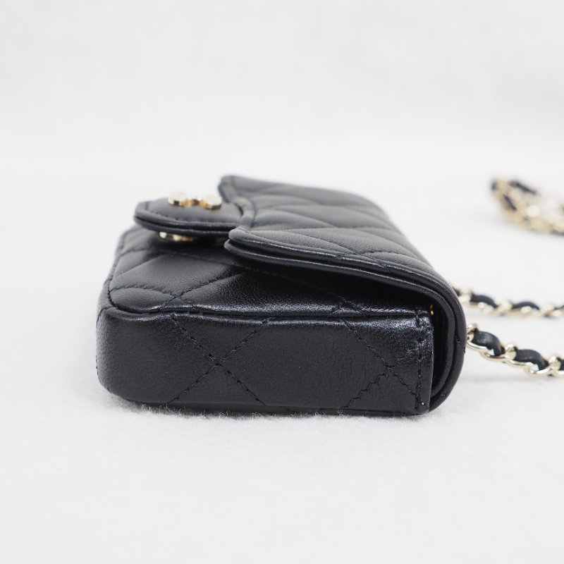 Chanel Waist Chain bag CF 香奈兒黑色口蓋翻蓋腰鏈包-9