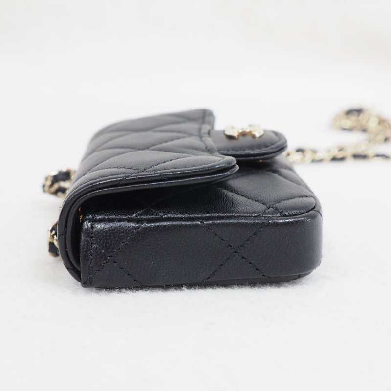 Chanel Waist Chain bag CF 香奈兒黑色口蓋翻蓋腰鏈包-10