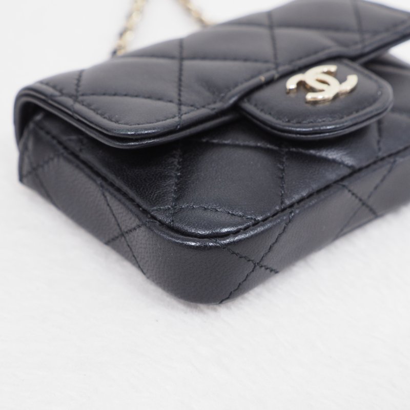 Chanel Waist Chain bag CF 香奈兒黑色口蓋翻蓋腰鏈包-13