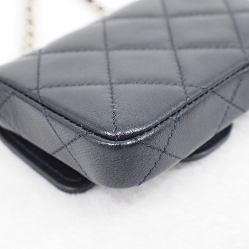 Chanel Waist Chain bag CF 香奈兒黑色口蓋翻蓋腰鏈包-15