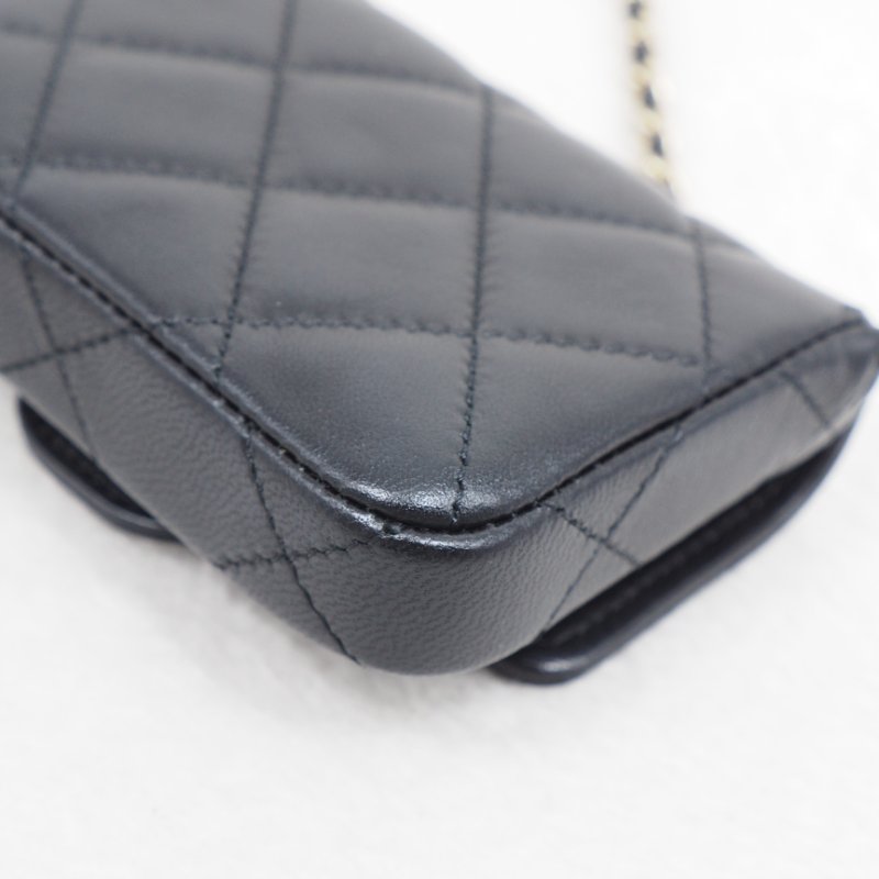 Chanel Waist Chain bag CF 香奈兒黑色口蓋翻蓋腰鏈包-16