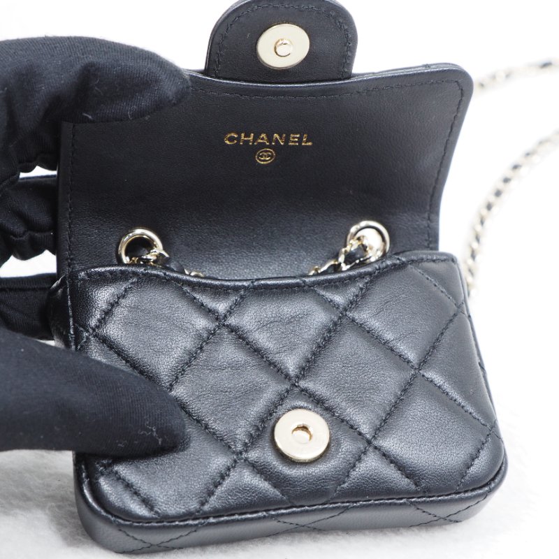 Chanel Waist Chain bag CF 香奈兒黑色口蓋翻蓋腰鏈包-17