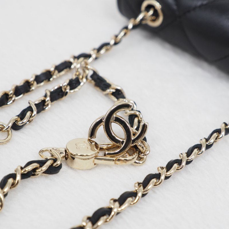 Chanel Waist Chain bag CF 香奈兒黑色口蓋翻蓋腰鏈包-19
