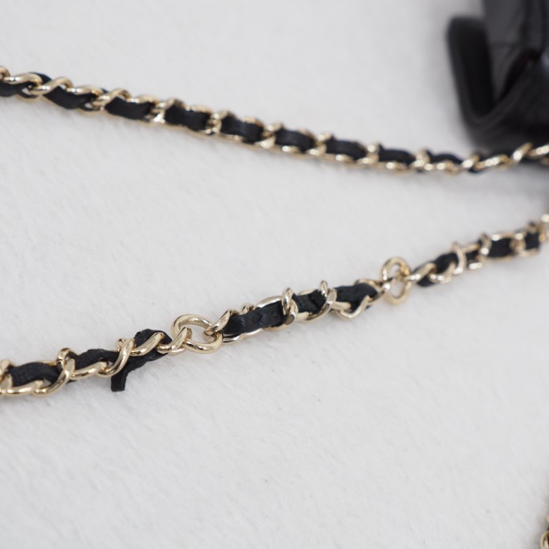 Chanel Waist Chain bag CF 香奈兒黑色口蓋翻蓋腰鏈包-21