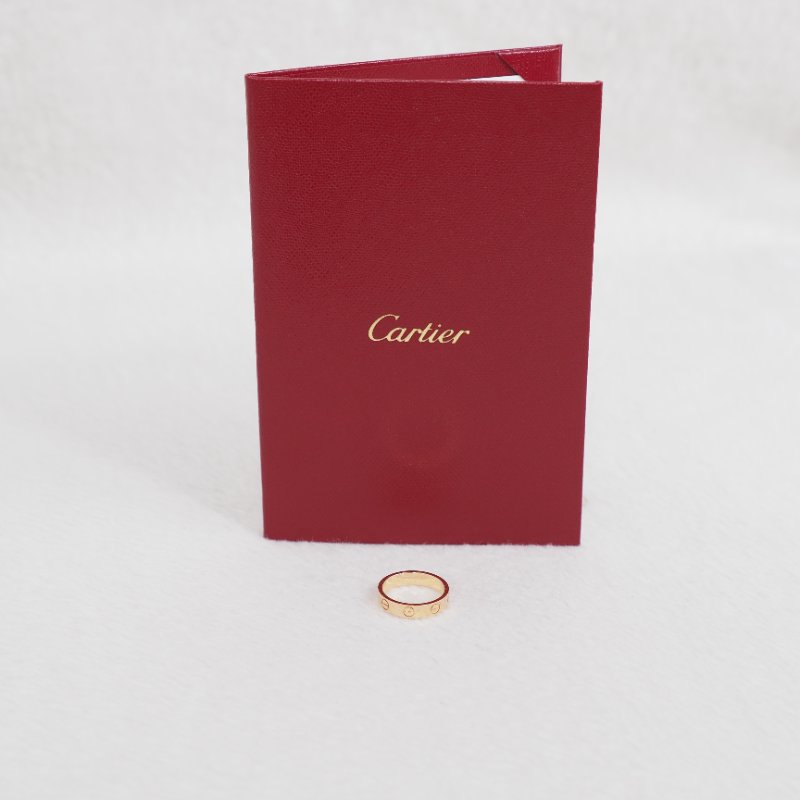 Cartier Love 卡地亞玫瑰金窄版戒指-0