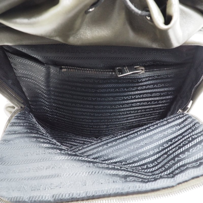 Prada Backpack 普拉達男裝軍綠色真皮後背包-19