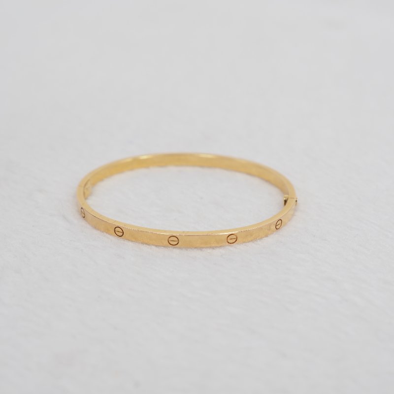 Cartier Love Bracelet 卡地亞玫瑰金窄版手鐲 17碼-1