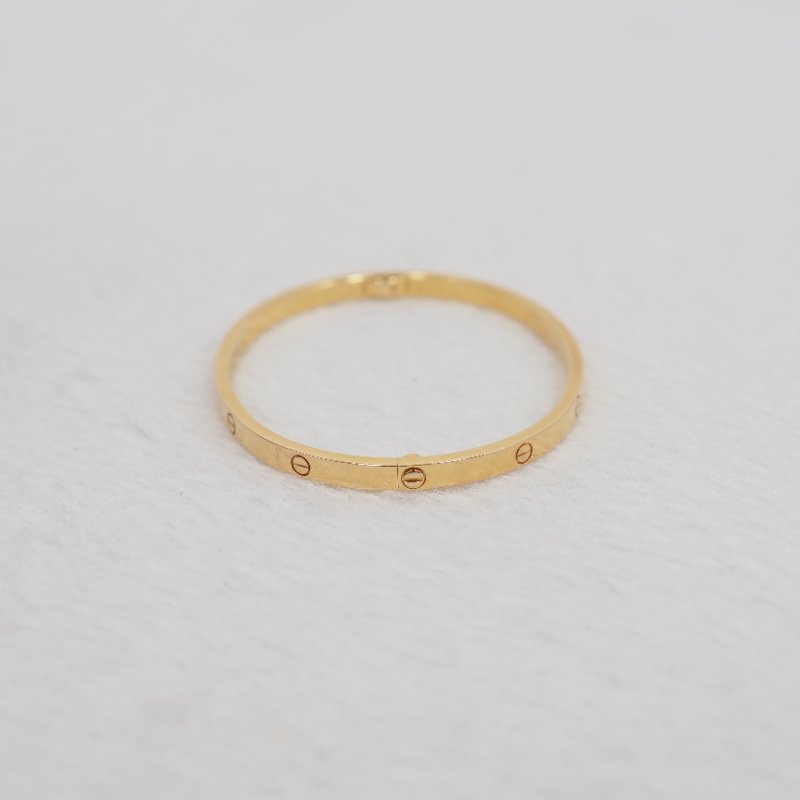 Cartier Love Bracelet 卡地亞玫瑰金窄版手鐲 17碼-2