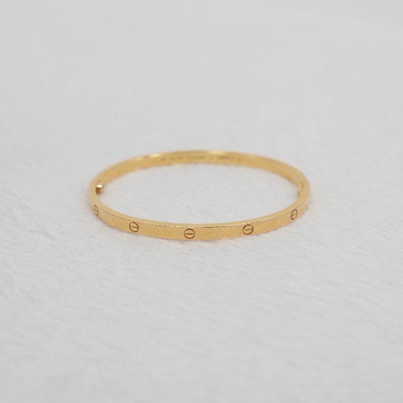 Cartier Love Bracelet 卡地亞玫瑰金窄版手鐲 17碼-3