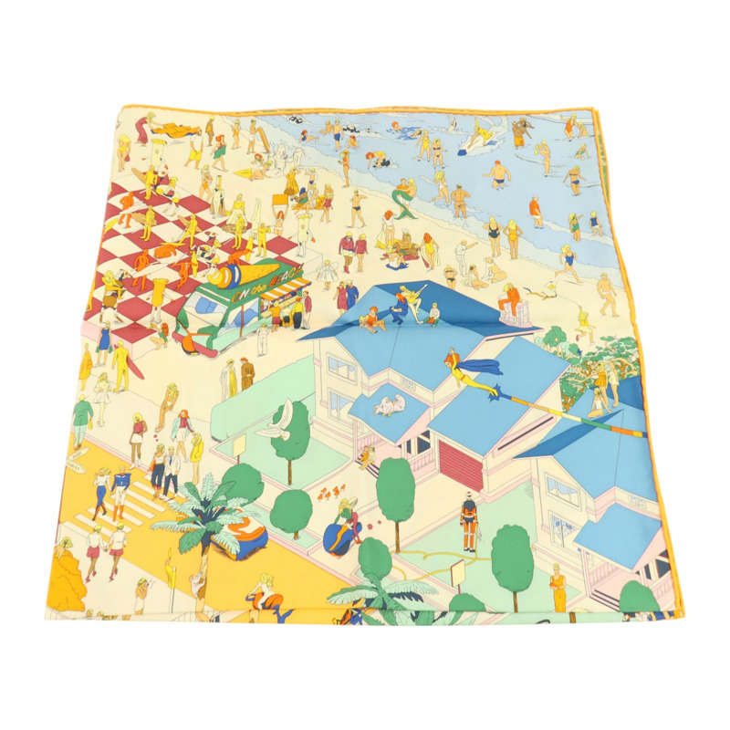 HERMES 絲質Scarf 90x90cm絲巾-1