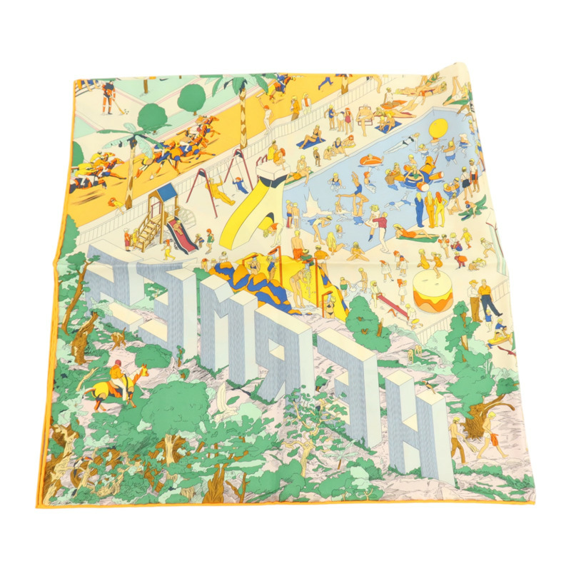 HERMES 絲質Scarf 90x90cm絲巾-3