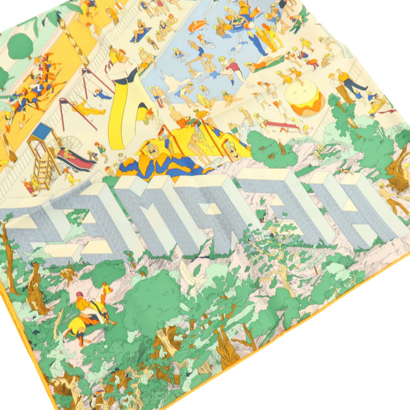 HERMES 絲質Scarf 90x90cm絲巾-5