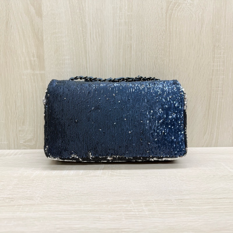 chanel 全場焦點✨藍coco cuba 亮片包-2
