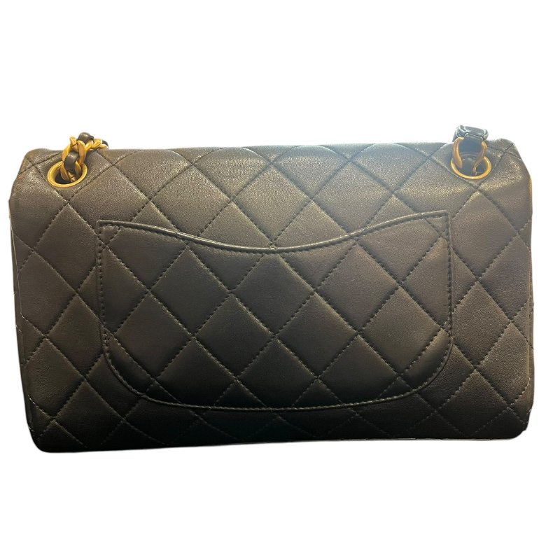 CHANEL Logo Letters Handle 菱格紋鏈條肩背包 5-529-1