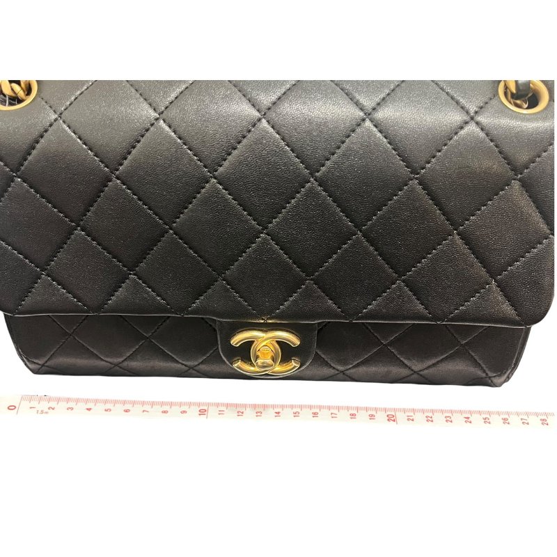 CHANEL Logo Letters Handle 菱格紋鏈條肩背包 5-529-14
