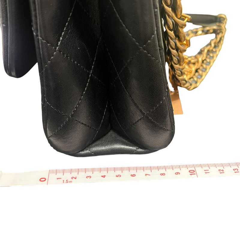CHANEL Logo Letters Handle 菱格紋鏈條肩背包 5-529-15