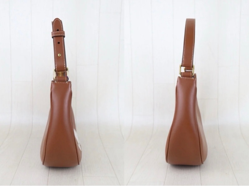 「JL精品代購」98新 Celine ava 刺繡凱旋門月牙包-5