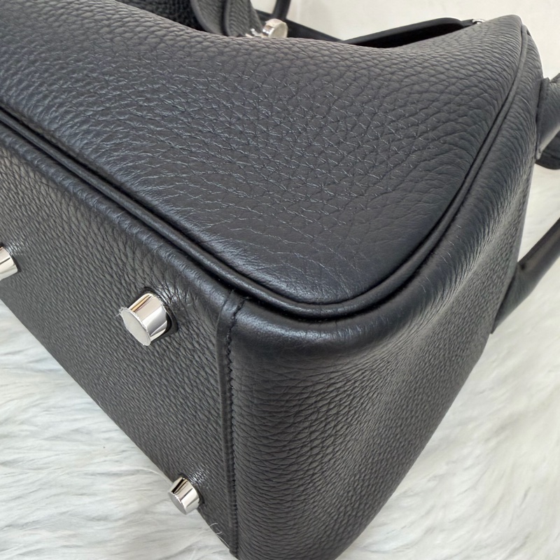 HERMES LINDY 26 黑銀全新G刻 手提包 斜背包 側背包 斜挎包-8