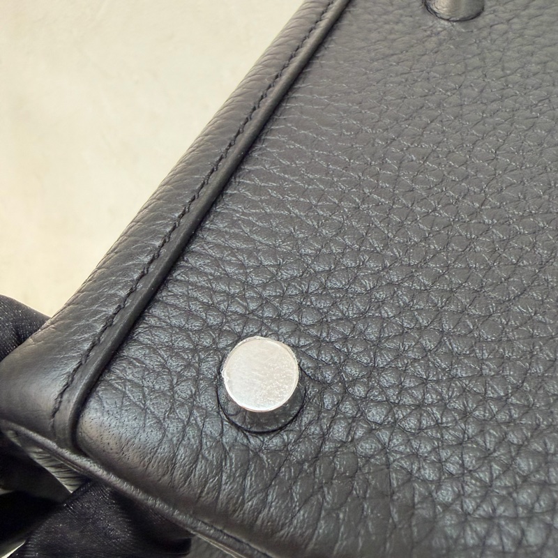 HERMES LINDY 26 黑銀全新G刻 手提包 斜背包 側背包 斜挎包-12