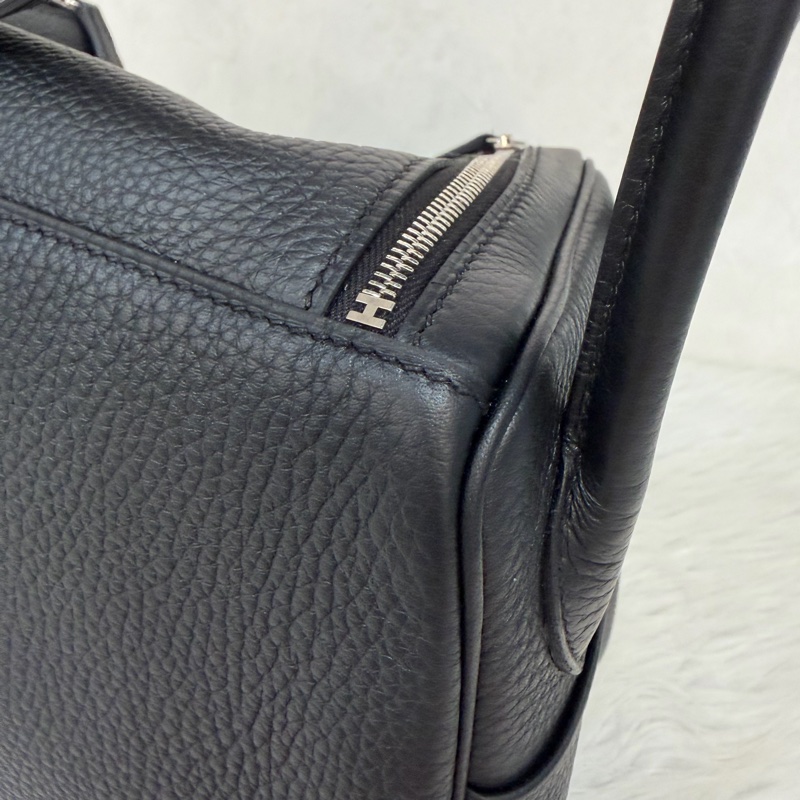 HERMES LINDY 26 黑銀全新G刻 手提包 斜背包 側背包 斜挎包-18