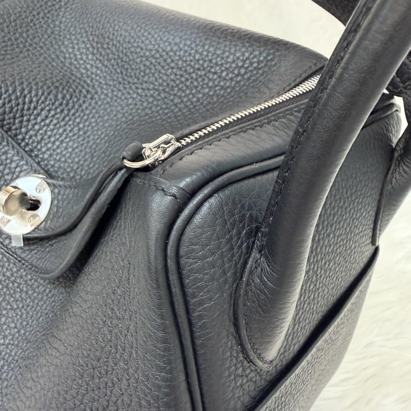 HERMES LINDY 26 黑銀全新G刻 手提包 斜背包 側背包 斜挎包-19
