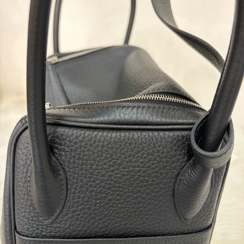 HERMES LINDY 26 黑銀全新G刻 手提包 斜背包 側背包 斜挎包-20
