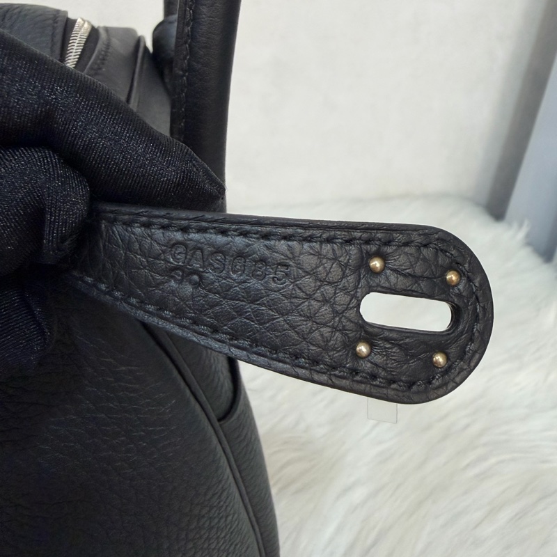 HERMES LINDY 26 黑銀全新G刻 手提包 斜背包 側背包 斜挎包-28