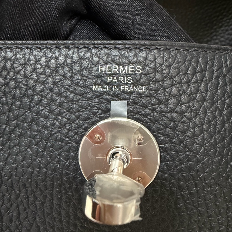 HERMES LINDY 26 黑銀全新G刻 手提包 斜背包 側背包 斜挎包-30