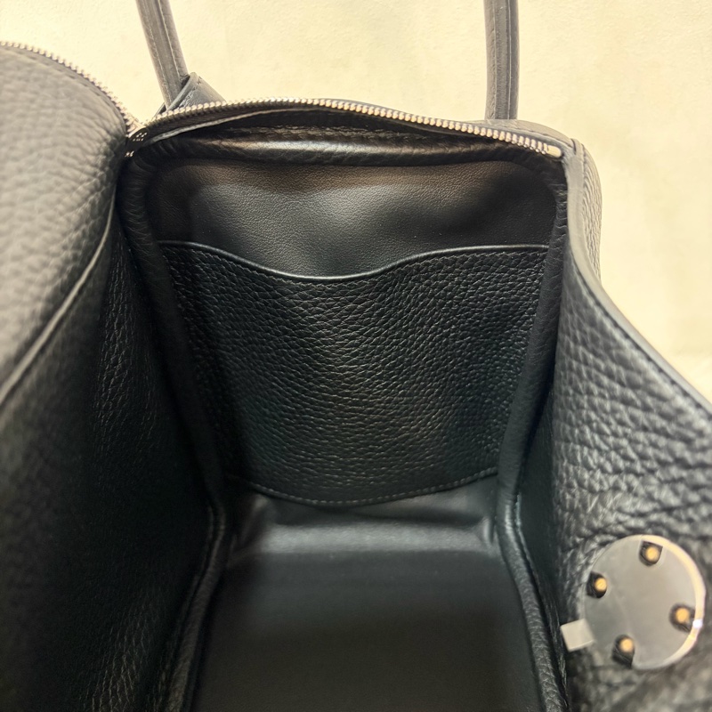 HERMES LINDY 26 黑銀全新G刻 手提包 斜背包 側背包 斜挎包-36