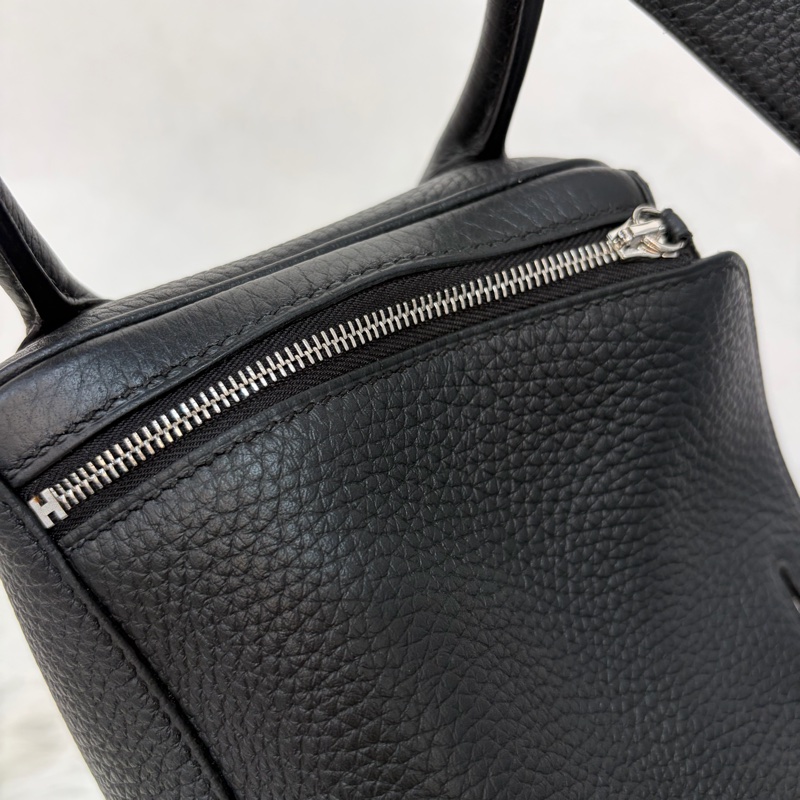 HERMES LINDY 26 黑銀全新G刻 手提包 斜背包 側背包 斜挎包-50
