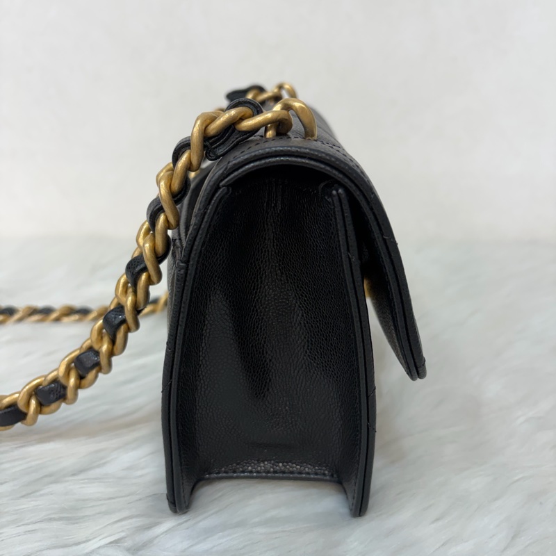 CHANEL AS4951 黑荔枝 金鍊 鍊條 口蓋包 斜背包-2
