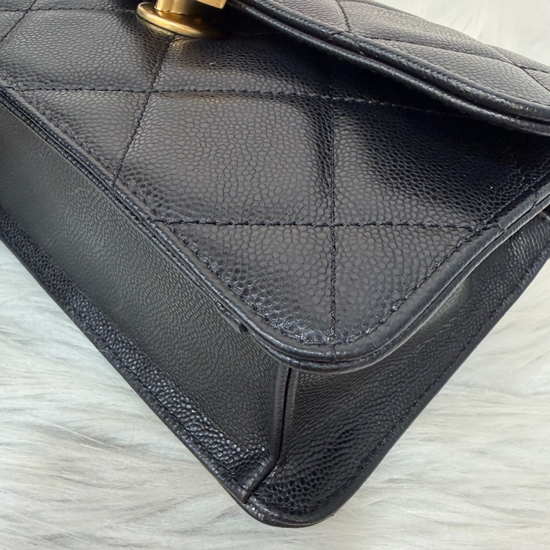 CHANEL AS4951 黑荔枝 金鍊 鍊條 口蓋包 斜背包-9