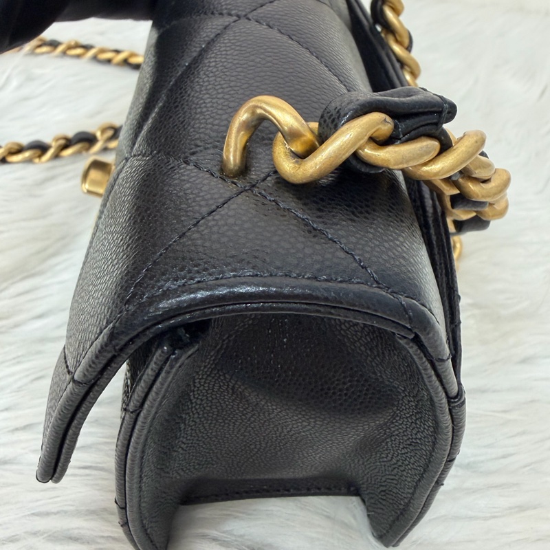 CHANEL AS4951 黑荔枝 金鍊 鍊條 口蓋包 斜背包-17