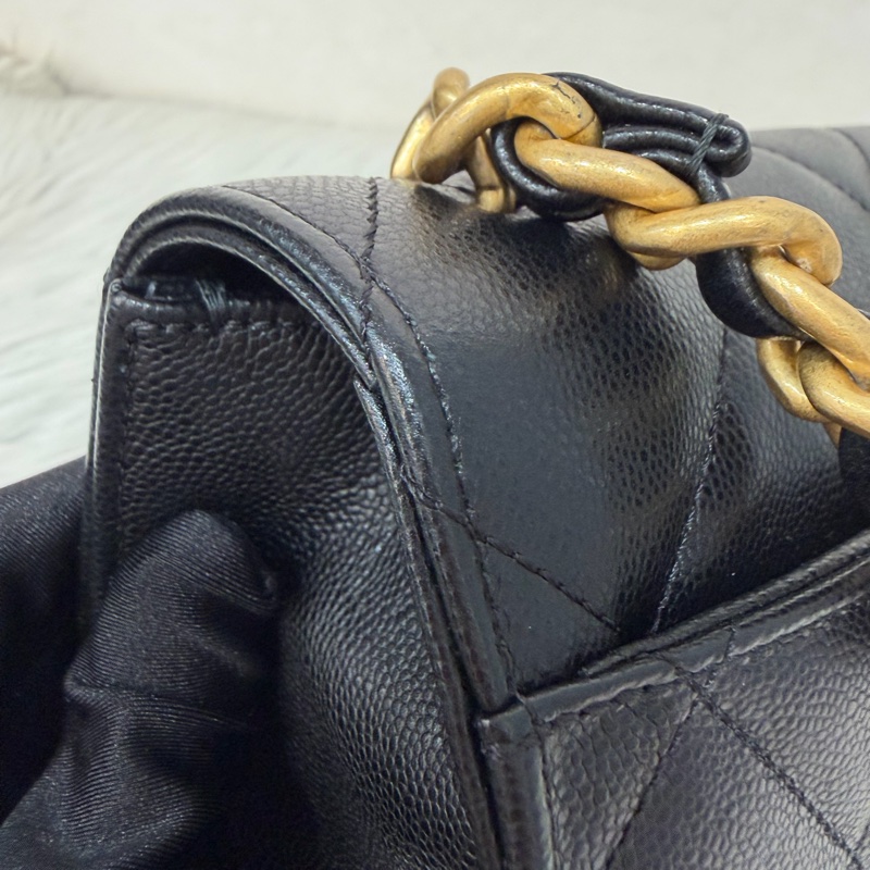 CHANEL AS4951 黑荔枝 金鍊 鍊條 口蓋包 斜背包-18