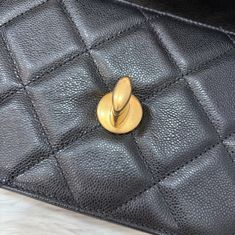CHANEL AS4951 黑荔枝 金鍊 鍊條 口蓋包 斜背包-24