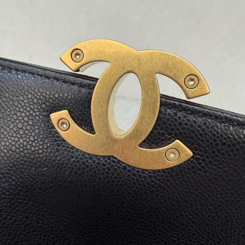 CHANEL AS4951 黑荔枝 金鍊 鍊條 口蓋包 斜背包-25