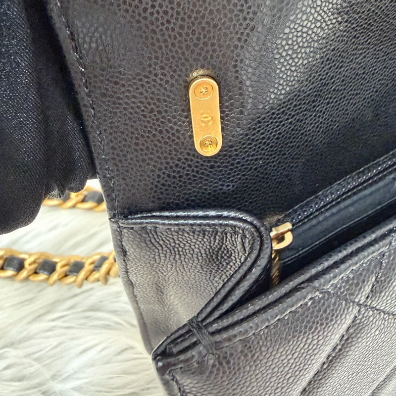 CHANEL AS4951 黑荔枝 金鍊 鍊條 口蓋包 斜背包-31