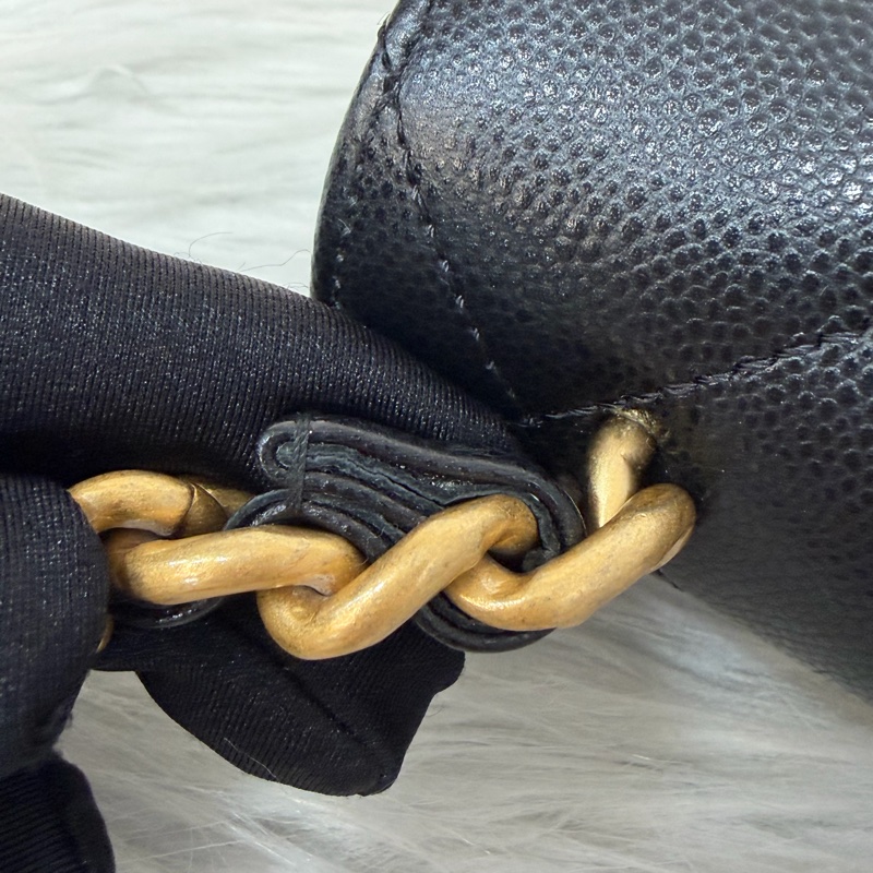 CHANEL AS4951 黑荔枝 金鍊 鍊條 口蓋包 斜背包-55