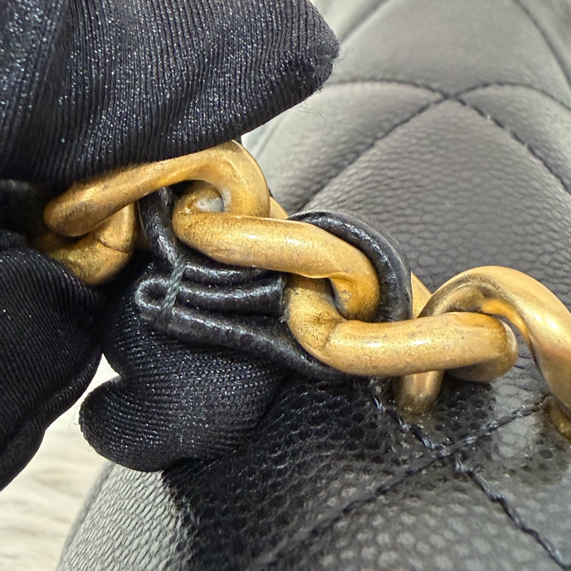 CHANEL AS4951 黑荔枝 金鍊 鍊條 口蓋包 斜背包-56