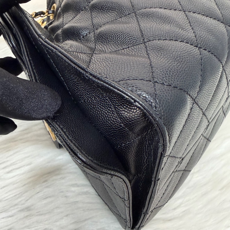 CHANEL AS5293 粒紋小牛皮 金釦 雙口袋 CHANEL 25 小型包 肩背包-6