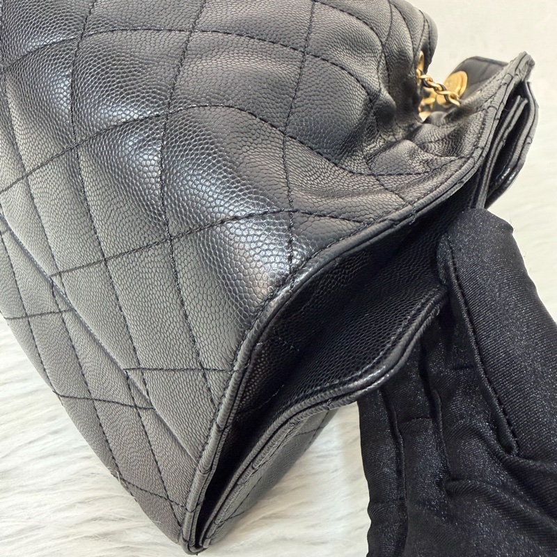 CHANEL AS5293 粒紋小牛皮 金釦 雙口袋 CHANEL 25 小型包 肩背包-9