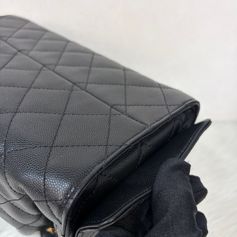 CHANEL AS5293 粒紋小牛皮 金釦 雙口袋 CHANEL 25 小型包 肩背包-10