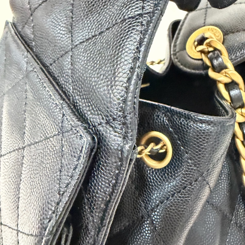 CHANEL AS5293 粒紋小牛皮 金釦 雙口袋 CHANEL 25 小型包 肩背包-15