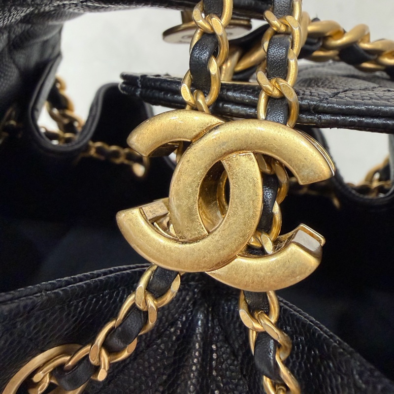 CHANEL AS5293 粒紋小牛皮 金釦 雙口袋 CHANEL 25 小型包 肩背包-21