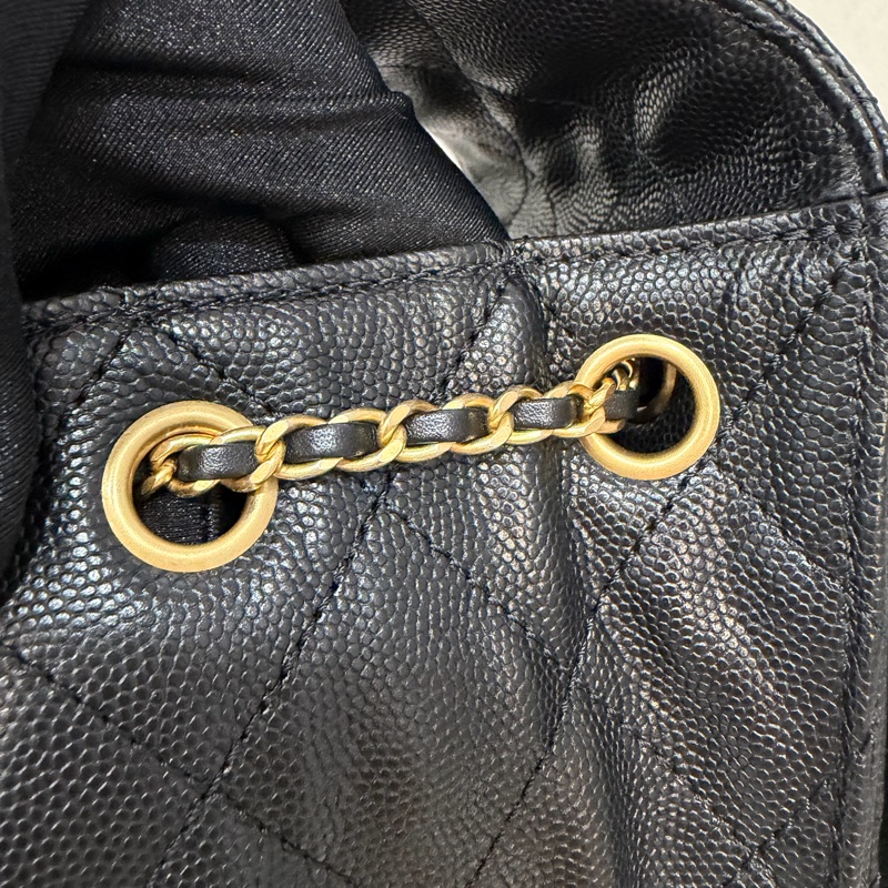 CHANEL AS5293 粒紋小牛皮 金釦 雙口袋 CHANEL 25 小型包 肩背包-22