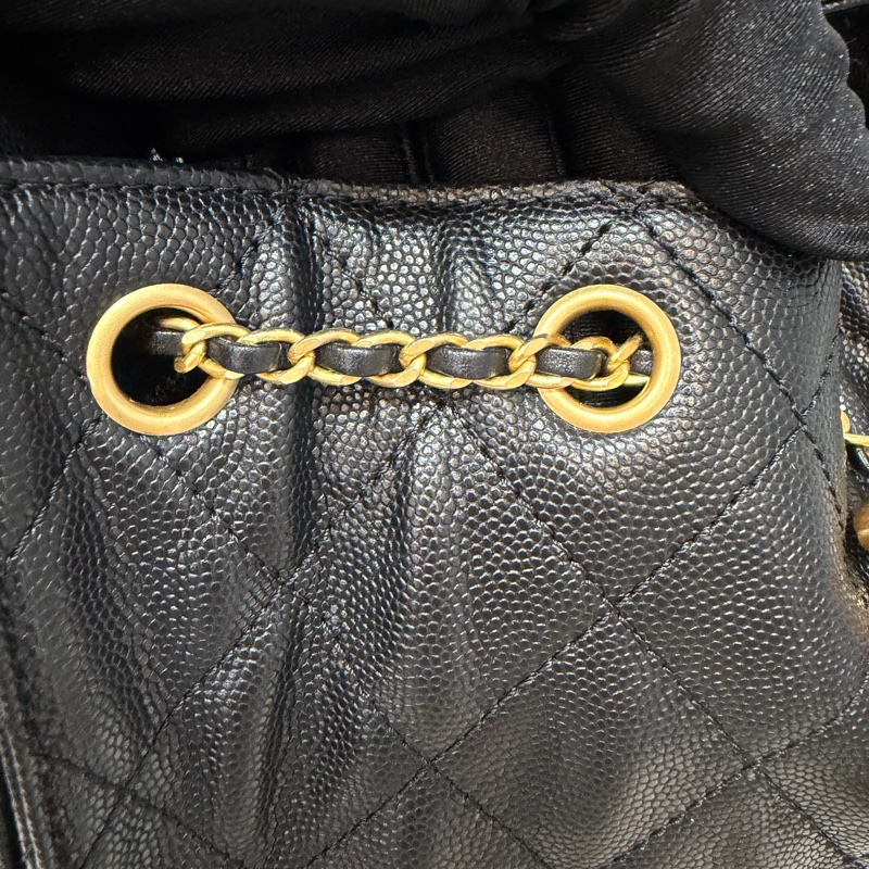 CHANEL AS5293 粒紋小牛皮 金釦 雙口袋 CHANEL 25 小型包 肩背包-24