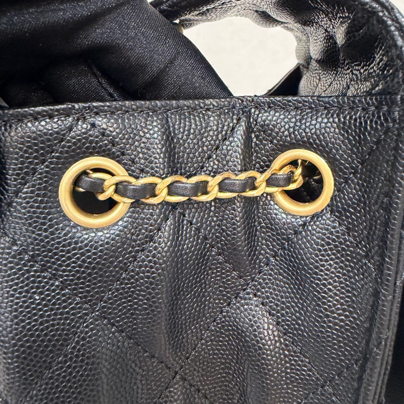 CHANEL AS5293 粒紋小牛皮 金釦 雙口袋 CHANEL 25 小型包 肩背包-27