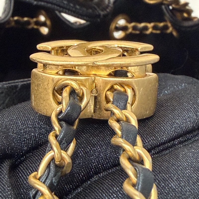 CHANEL AS5293 粒紋小牛皮 金釦 雙口袋 CHANEL 25 小型包 肩背包-29