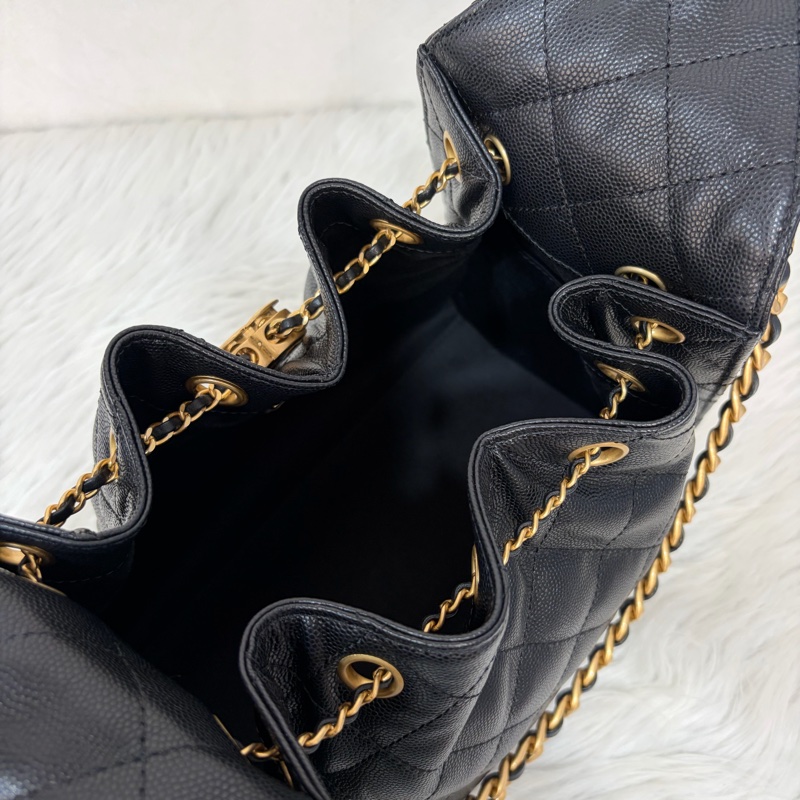 CHANEL AS5293 粒紋小牛皮 金釦 雙口袋 CHANEL 25 小型包 肩背包-41