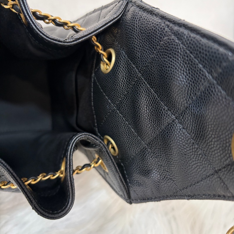 CHANEL AS5293 粒紋小牛皮 金釦 雙口袋 CHANEL 25 小型包 肩背包-42